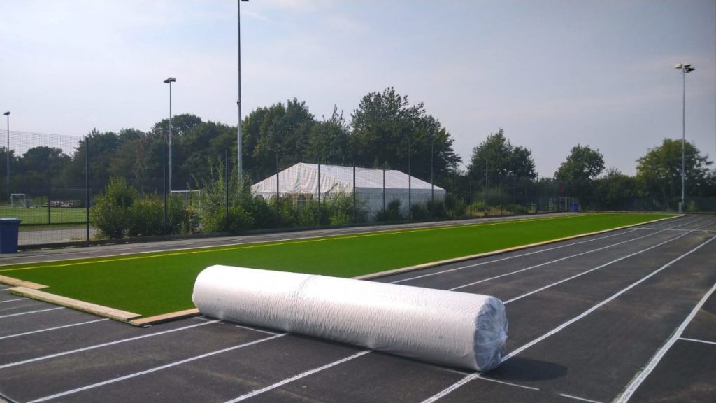 sports surface being installed in cheshire