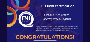Surbiton High School FIH Hockey Certification