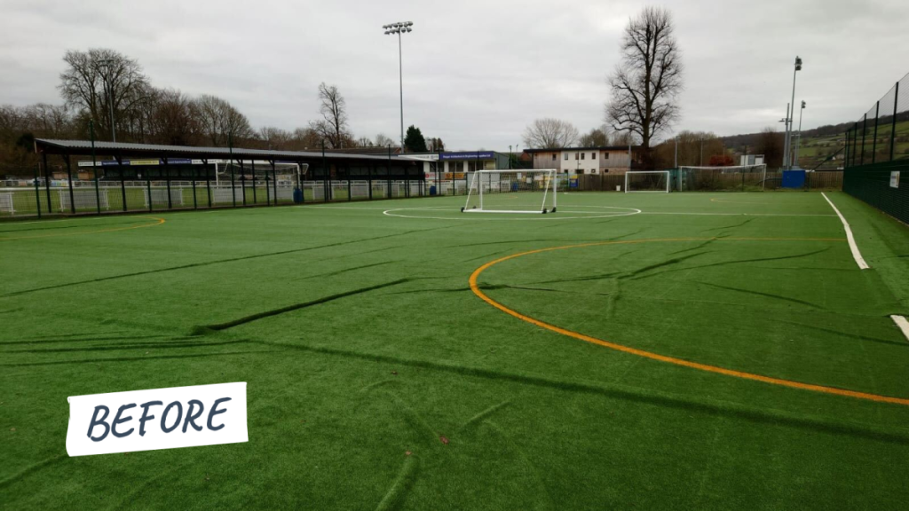 Belper football club football pitch before