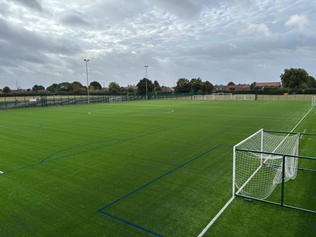 Bridgwater College Academy Sports Surface showing the sky and a goalpost