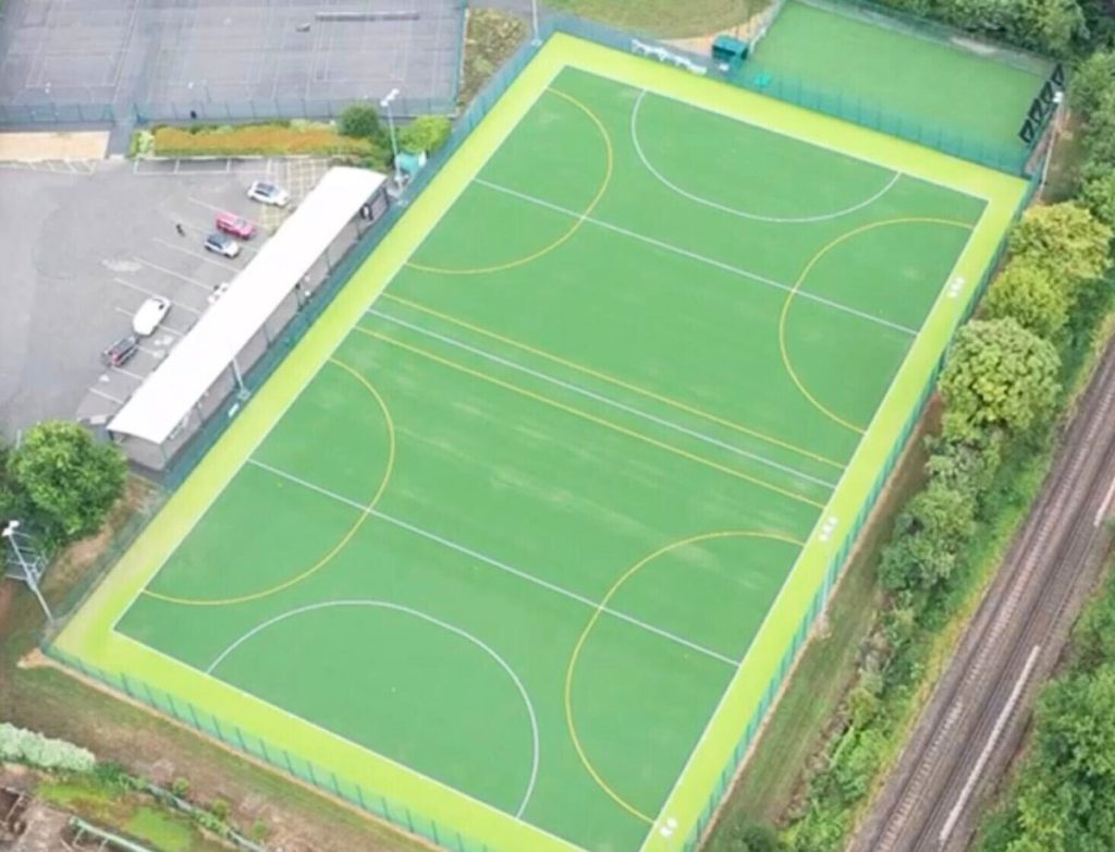 Aerial view of Surbiton High School Sports Surface
